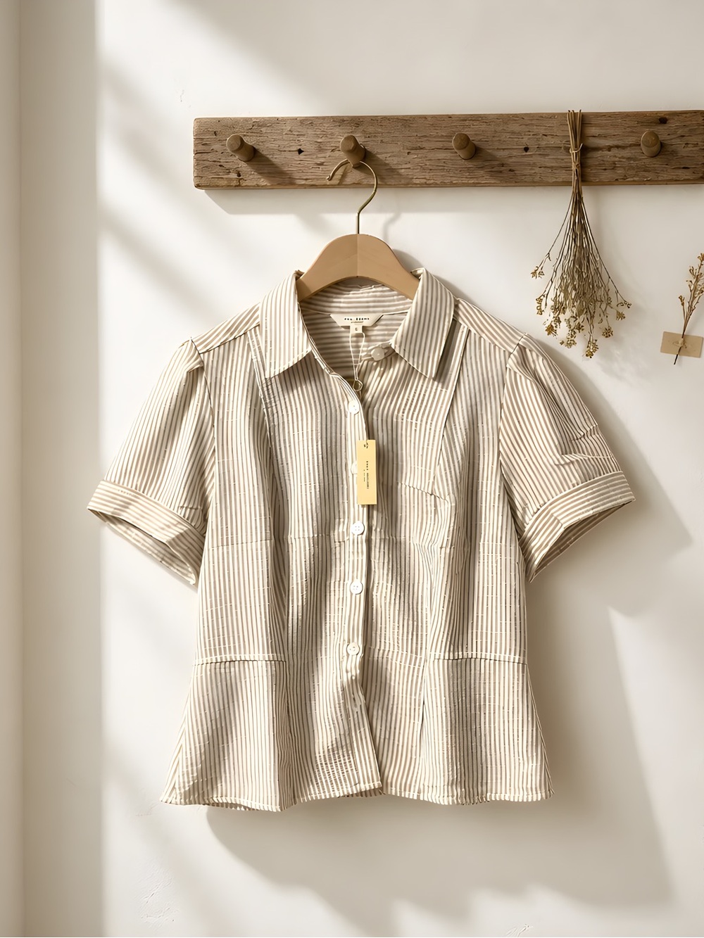 Max Studio London Stripe Button Up Blouse